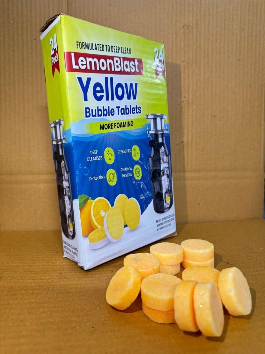 Lemon Blast Yellow Bubble Tablets (24pcs)