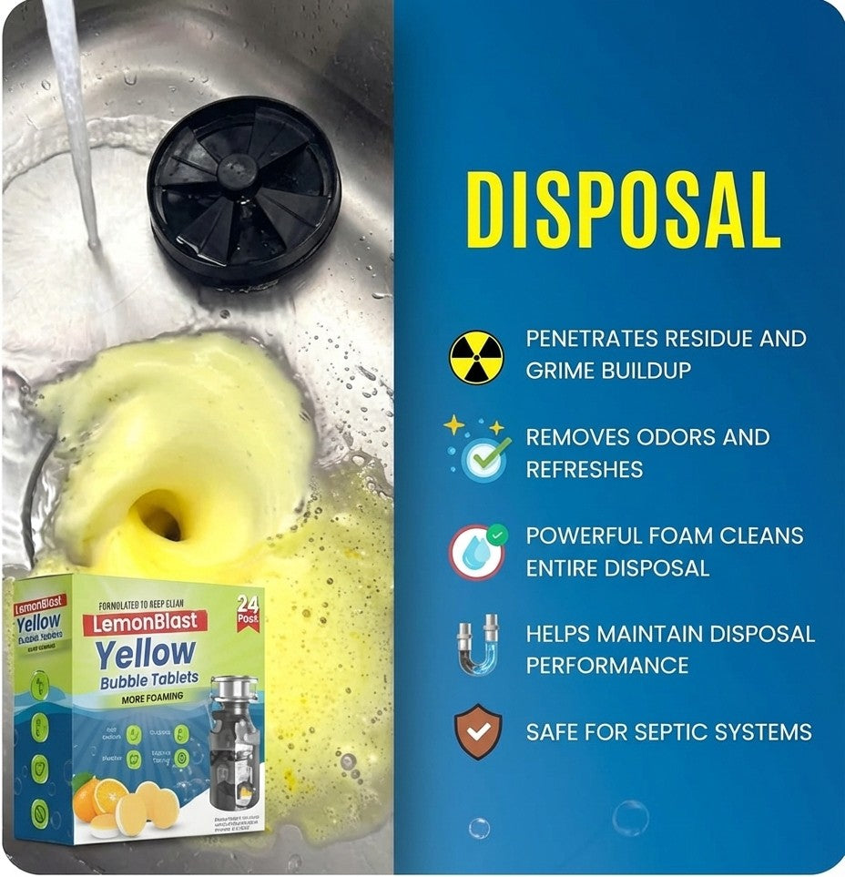 Lemon Blast Yellow Bubble Tablets (24pcs)